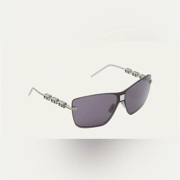 Givenchy Silver and Black 4G Sunglasses